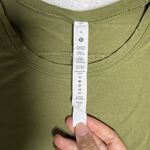 Lululemon Womens Open Up Tie Back Tee Size 6 Green Olive Modal Athleisure Gym Photo 1