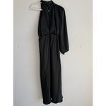 Billy J Esther One Shoulder Long Sleeve Maxi Halter Dress Black Women's Size‎ 10 Photo 9