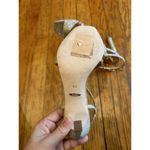 Badgley Mischka  Women's Ebiza Heeled Sandal, Silver Fabric, Size 7.5 Photo 5