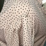 Adrianna Papell  Pink Polka Dot Blouse with Ruffle Neckline Photo 9