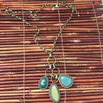 Chico's Chico’s Long Necklace with Green Accents Photo 3