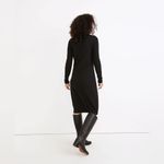 Madewell  Long Sleeve Pocket Ribbed Black Dress Size Xlarge Photo 2