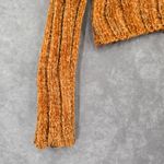 FAVLUX  Yellow Crop Chenille Ribbed Sleeve Y2K VTG Academia Cozy Sweater Small Photo 8