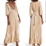 Raga  | Crushed Velvet Aphrodite Plunge Neckline Midi Dress Boho | S Photo 5