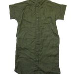 J.Crew NWT Relaxed-fit Short-sleeve Olive Baird McNutt Irish Linen Shirtdress XS Photo 0