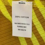 Striped Ribbed Pullover Crop Top Mustard Yellow Funnel Neck Long Sleeve Size XS Photo 8