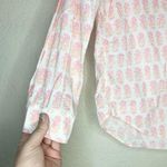 Faherty Women’s Malibu Boyfriend Cotton Short Pink Taj Floral Button Up Size L Photo 5