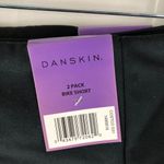 Danskin  Womens Bike Shorts 2 Pack Pockets Pull On Stretch Black Size XS Photo 3