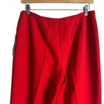 Style Solid Red Wide Leg Flat Front Trouser Dress Pants Size 8 Photo 6