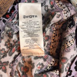 Free People  Top Blue Pink Walk this Way Corset Cropped Blouse Womens Medium boho Photo 7