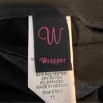 Wrapper Vintage Y2K Size 11 Black A-Line Skirt Back Zipper 6” Back Slit Photo 4