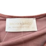 Bronx and Banco Women’s Rihanna Pink Velvet Long Sleeve Mini Dress Fringe Scarf XS Photo 5