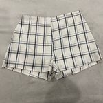 Pretty Little Thing White Grid Shorts Size 4 Photo 0