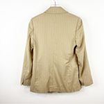 ZARA NEW Striped Oversized Menswear Inspired Blazer S Tan Photo 3