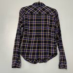 We The Free  Going Back to Harvard Long Sleeve Blue Plaid Flannel Button Top S Photo 2