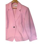 Tahari  Levine Pink Linen Blend Blazer Jacket Feminine Pretty Career Women 18W Photo 4