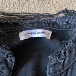 August Winds Oversized distressed black denim jacket Medium Photo 1