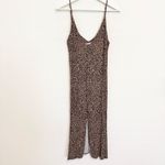 Reformation  Bates Leopard Midi‎ Dress in Brown Tan Party Vacation Resort Size 2 Photo 2