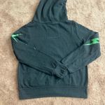 Aviator Nation  4 Bolt Relaxed Hoodie Zip Up in Charcoal Grey and Mint Photo 9