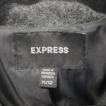 EXPRESS Vintage Y2K  Juniors Wool Peacoat Size 11/12 Gray Double Breast Academia Photo 3