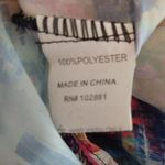 Adore L Sleeveless Pink Yellow Blue Watercolor Top Size L Photo 3