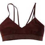 Lululemon Principal Dancer Golden Bralette Midnight Maroon Bra Brown Strappy 4 Photo 0