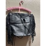 Victoria's Secret Victoria’s Secret Black Fringe Backpack Photo 5
