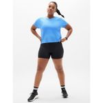 Athleta  M Grid Knit Tee Cornflower Blue Medium Regular Photo 3