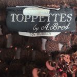 Vintage Toppettes By‎ A Brod Bronze Open Knit Sequin Top Size Medium Gold Photo 4
