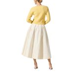 ASTR  Cream Full Flared Poplin Midi Skirt A Line Flowy Size Small Boho Photo 2