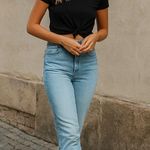 Primark ribbed front knot crop top Photo 2