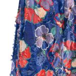 Tory Burch Natalie Floral Midi Resort Dress Ruffle Trim Blue Size 0 Photo 10