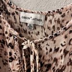 Gibson Latimer  Women's Animal Print Tasseled Maxi Sundress Tan‎ Brown Photo 3