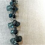Blue and black beaded Y necklace Photo 2