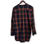 Gap Plaid Button Down Long Sleeve Oversized Tunic Top Relaxed Fit Womens XL Photo 1
