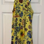 Anthropologie  x Vanessa Virginia Yellow Floral Keyhole Halter Shift Dress Size 8 Photo 2
