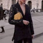 ZARA LACE BLAZER w/ Slits & Buttons Black Color Size XS NEW Photo 3