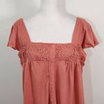 Absolutely Famous Pink Knit Top Size XL NWT Pink Crochet Top Photo 1