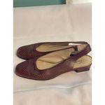 Trotters Lucy Womens Burgundy Narrow Slingback Flats Shoes 8N Bin2 Red Size 8 Photo 5