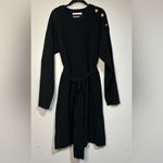 Charles Henry  Black Long Sleeve Sweater Dress Photo 8
