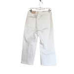 NYDJ NWT  Front Patch Pocket  Wide Leg Capri Jeans Frayed Hem White Photo 6