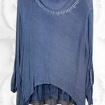 Scandal Italy Layered Two Piece Top Set One Size Blue Size L Photo 0