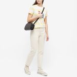 A.P.C. White Yellow Cotton Striped Dolphin Heart Logo Graphic Tee Photo 12