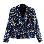Jones Wear  Royal Blue Pattern Blazer Size 14 Photo 0