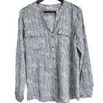 Calvin Klein Women’s  Pastel Snake Print Camp Shirt Size Large Photo 0