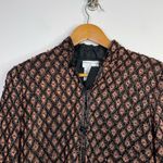 Adrianna Papell Vintage Evening Silk Beaded Embroidered Jacket Black Copper S Photo 1