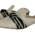 Cupcakes and Cashmere  women's Nasha beige woven bow‎ slide Mules size 7 Photo 0