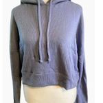 Wildfox  Trenton Lavender Crop Hoodie Size Medium NWT Photo 3