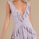 Tobi Purple Ruffle Mini Dress Photo 0