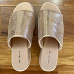 Free People  Shimmering Gold Platform Sandals Photo 3